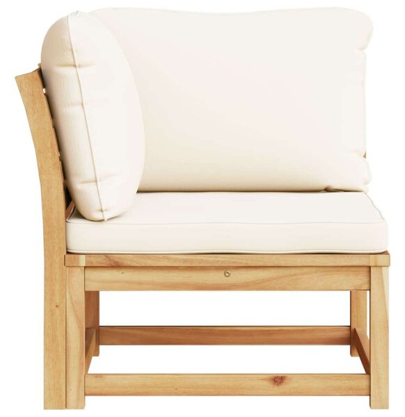 VidaXL tömör akácfa kerti sarokkanapé párnákkal 73 x 73 x 65 cm