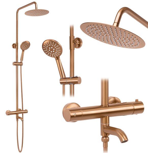 Zuhanyszett Termosztátos REA Lungo Copper Brush
