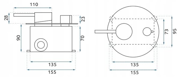 Rejtett Zuhanyszett Rea Lungo Copper + BOX