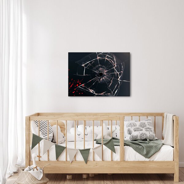 Absztrakt kép - törött üveg (70x50 cm)