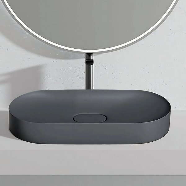Konglomerátum mosdó IRIS 71 CM GREY MATT