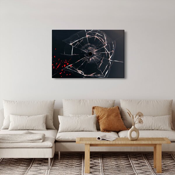 Absztrakt kép - törött üveg (90x60 cm)