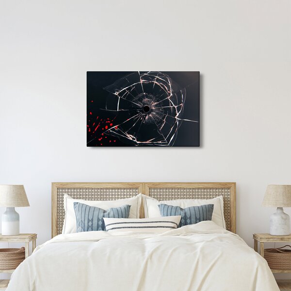 Absztrakt kép - törött üveg (90x60 cm)