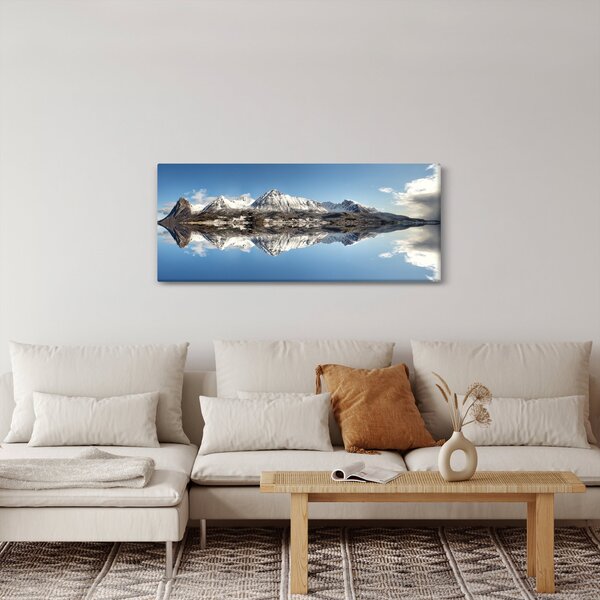 A hegyek képe és a tükröződés (120x50 cm)