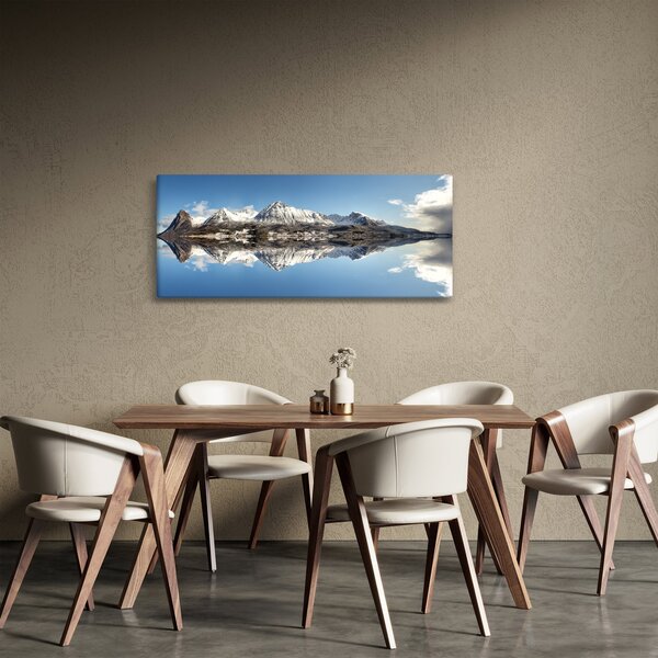 A hegyek képe és a tükröződés (120x50 cm)