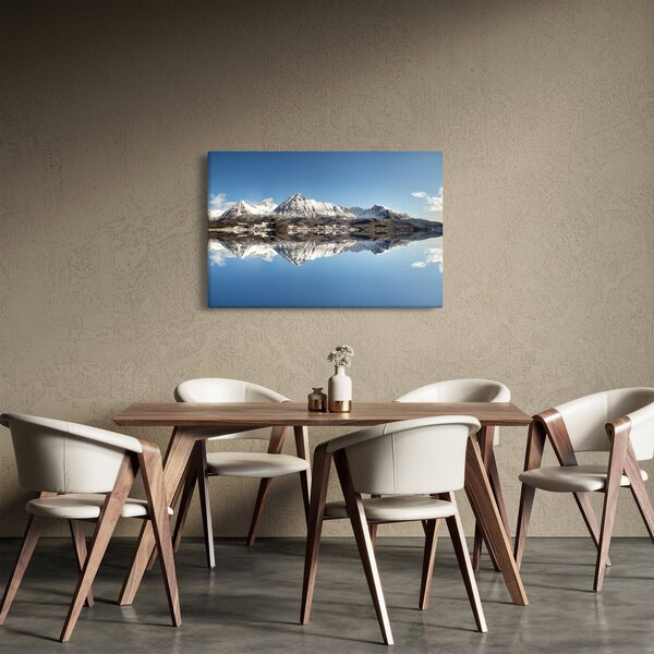 A hegyek képe és a tükröződés (90x60 cm)