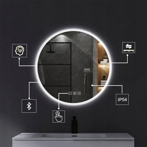 Tükör LED BLUETOOTH FFJ 60cm