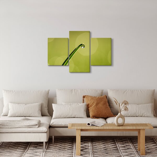 Víz csepp a fűben képe (90x60 cm)