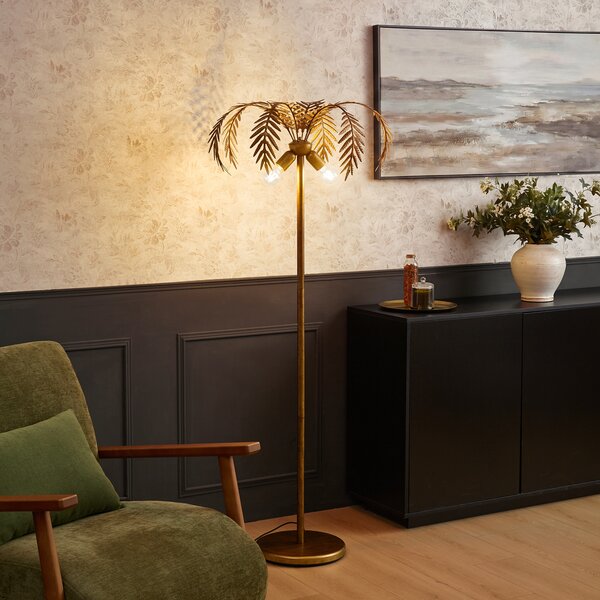 Vintage állólámpa arany 156 cm 2-lámpás - Botanica