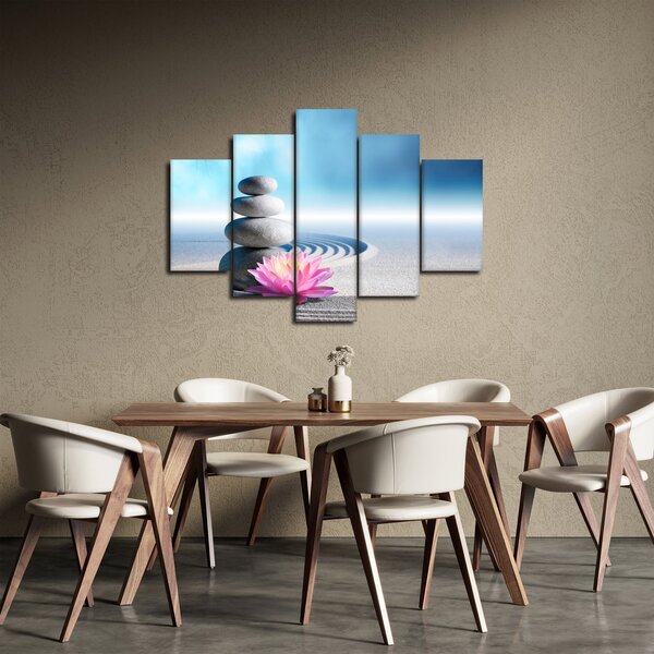 Homok, liliom és spa kövek képe (150x105 cm)