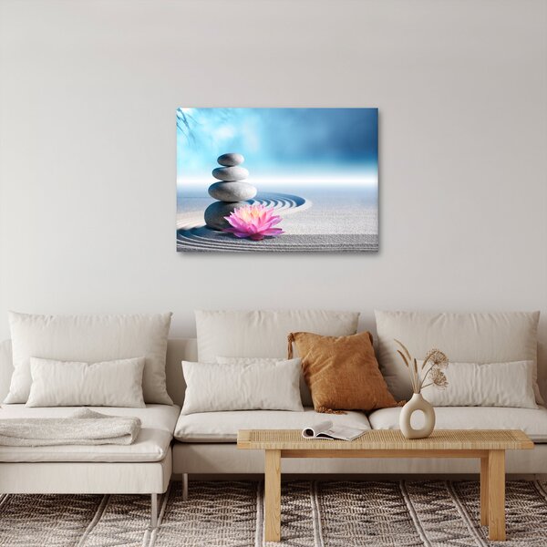 Homok, liliom és spa kövek képe (70x50 cm)