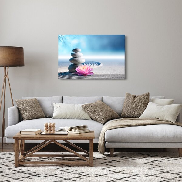 Homok, liliom és spa kövek képe (90x60 cm)