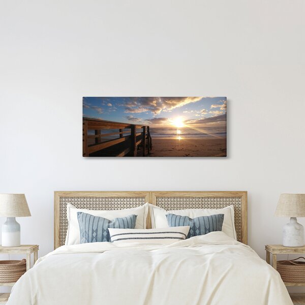 A móló, a strand és a tenger képe (120x50 cm)