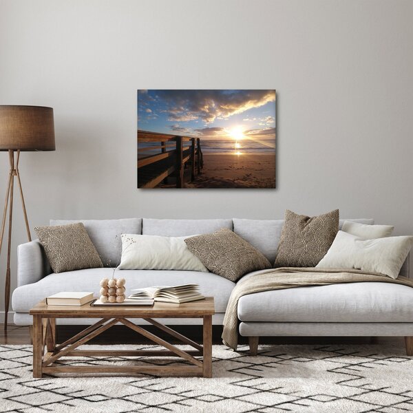 A móló, a strand és a tenger képe (70x50 cm)