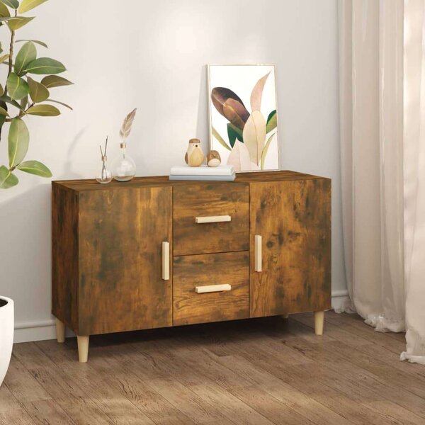 VidaXL füstös tölgyszínű szerelt fa tálalószekrény 100 x 36 x 60 cm