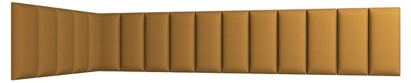Kárpitozott panel 16 db. Quadra 100x220x50 cm (mustár)