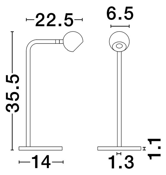 Sfera LED dekoratív asztali lámpa