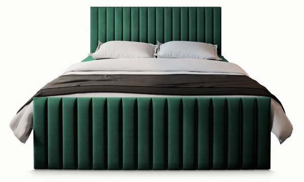 ARION kárpitozott boxspring franciaágy 160x200 – zöld
