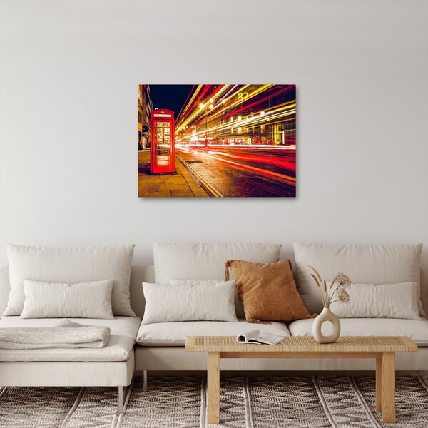 Piros londoni telefonfülke képe (70x50 cm)