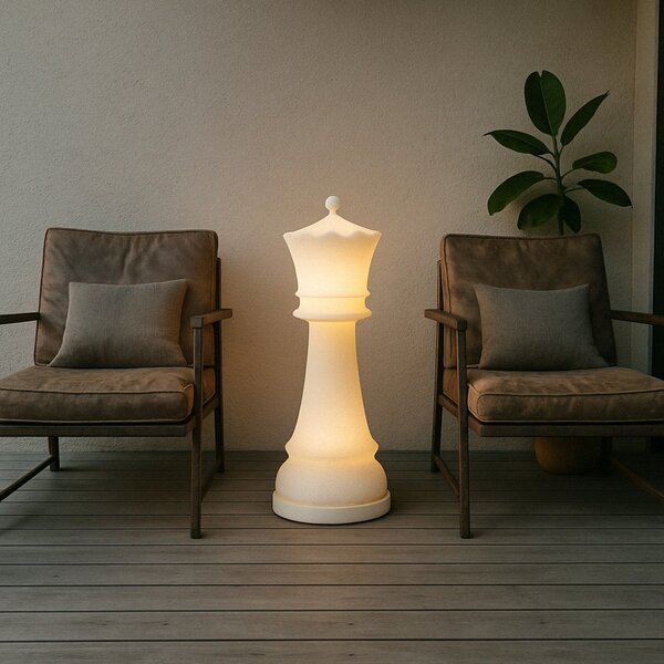 Kültéri Lámpa Lucande, Majesté, dimmable, Fehér, Terasz, Műanyag, Dizájn