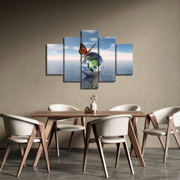 Pillangó képe egy üveggolyón (150x105 cm)