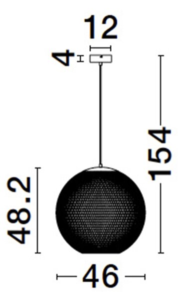 Kinetic egyágú függesztett lámpa