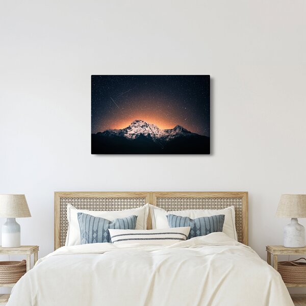 A csillagos ég, a hegyekkel képe (90x60 cm)