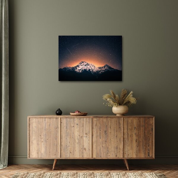 A csillagos ég, a hegyekkel képe (70x50 cm)