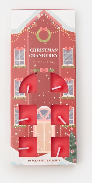 Sinsay - Teamécsesek Christmas Cranberry 10 darabos csomag - piros