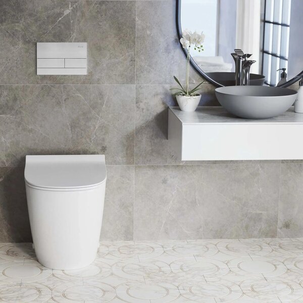 WC öblítő gomb K011A-Q és Slim024N Rea T Brush Steel