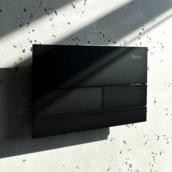 WC öblítő gomb K011A-Q és Slim024N Rea T Black Matt
