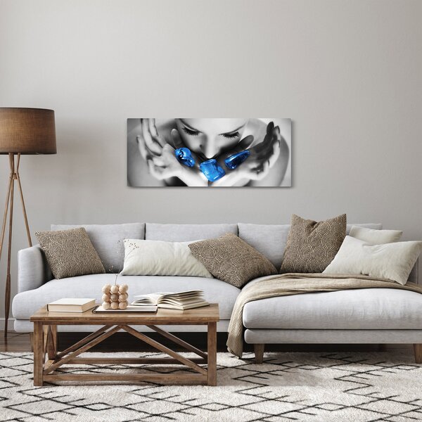 Egy nő portréja kövekkel (120x50 cm)