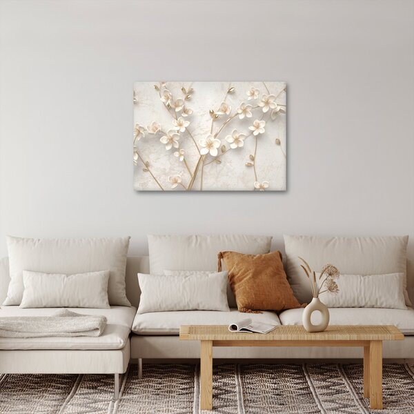 Kép - Arany virág - absztrakt (70x50 cm)