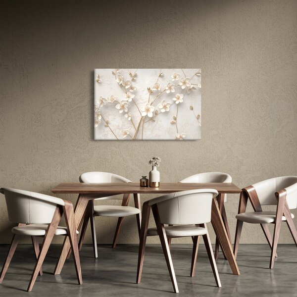 Kép - Arany virág - absztrakt (90x60 cm)