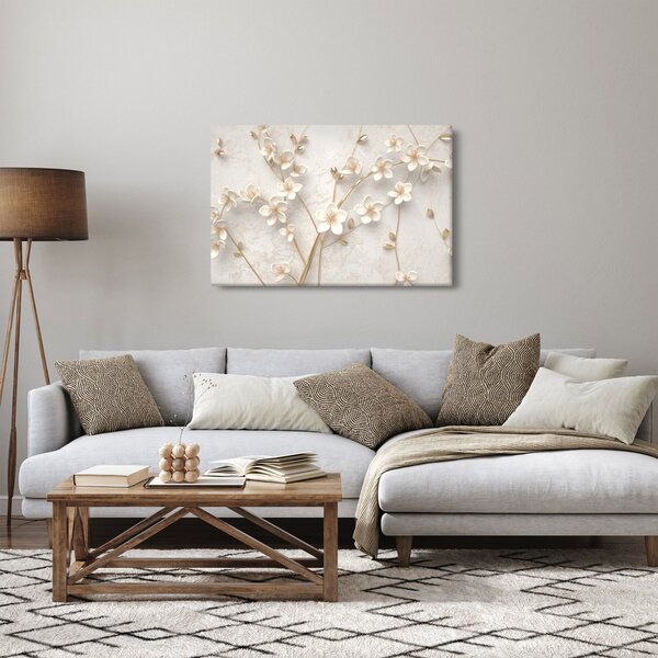 Kép - Arany virág - absztrakt (90x60 cm)