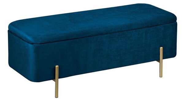 Bársony pad, tárolórésszel 108 cm, mély kék - CHIC