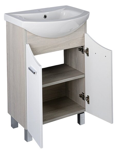 TMP ZX 55 - SONOMA - álló fürdőszobabútor - Sanovit ZENON - 6055 porcelán mosdóval - 55 x 44 cm