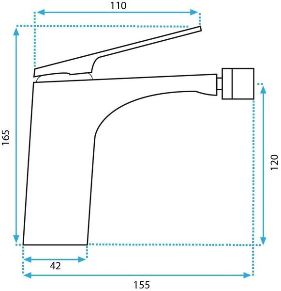 Bidé csaptelep Rea AVALON Copper Brush