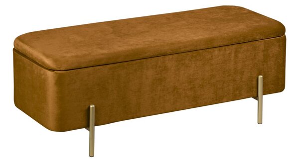 Bársony pad, tárolórésszel 108 cm, aranybarna - CHIC