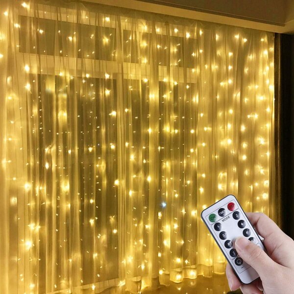 LED fényfüggöny STAR RAIN 3x3 m, meleg fehér