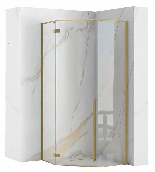 Zuhanykabin DIAMOND 90x90 BRUSH GOLD
