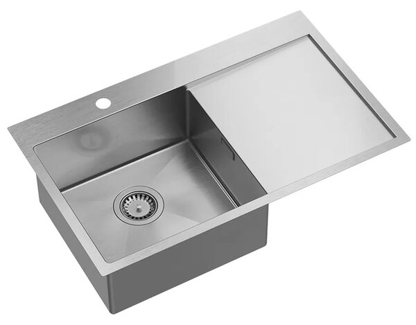 Acél mosogatótálca RUSSEL 111 BRUSH NICKEL