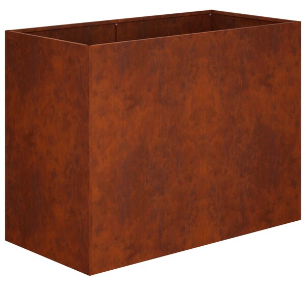 Kerti cserép Rozsdás 80 x 40 x 60 cm Időjárásálló Acél