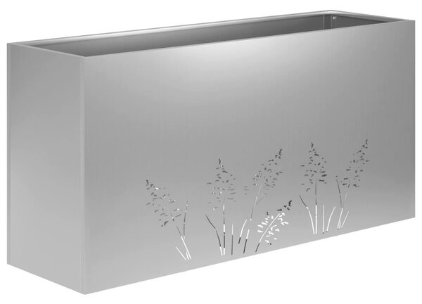 Kerti cserép 2 db Ezüst 100 x 20 x 49 cm Horganyzott Acél