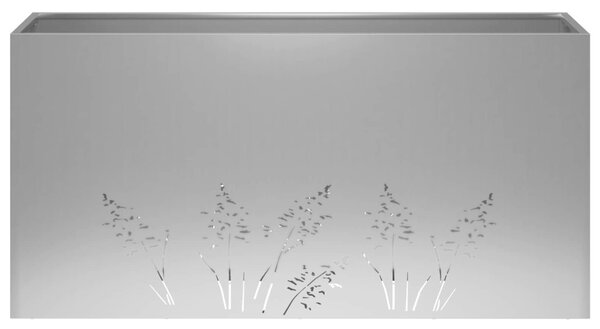 Kerti cserép 2 db Ezüst 100 x 20 x 49 cm Horganyzott Acél