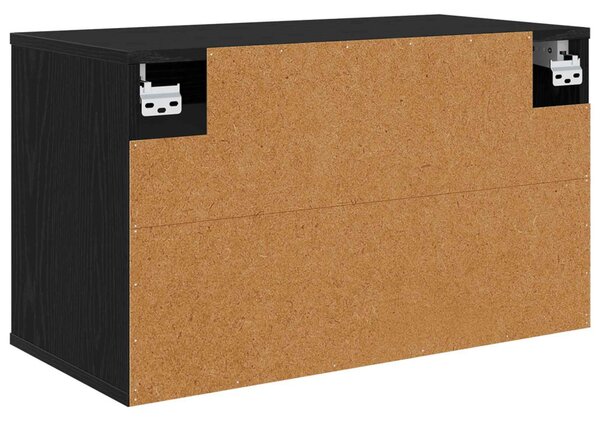Falsítható TV Szekrény RAALTE 69 x 33 x 40 cm Fekete Tölgy