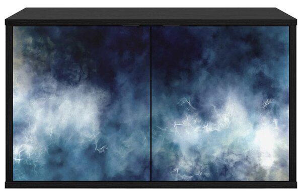 Falsítható TV Szekrény RAALTE 69 x 33 x 40 cm Fekete Tölgy