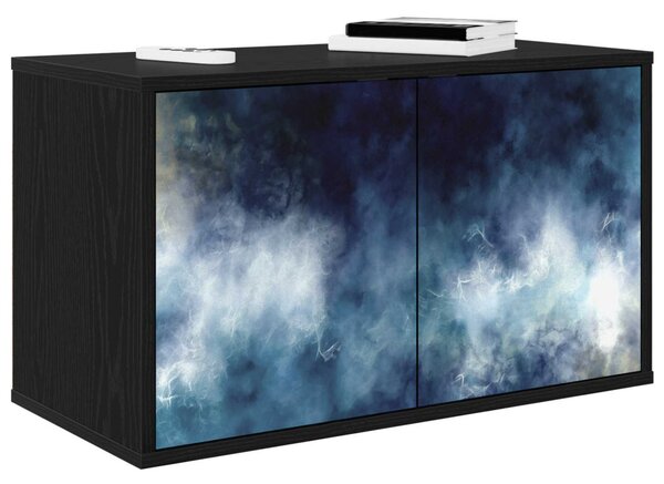 Falsítható TV Szekrény RAALTE 69 x 33 x 40 cm Fekete Tölgy