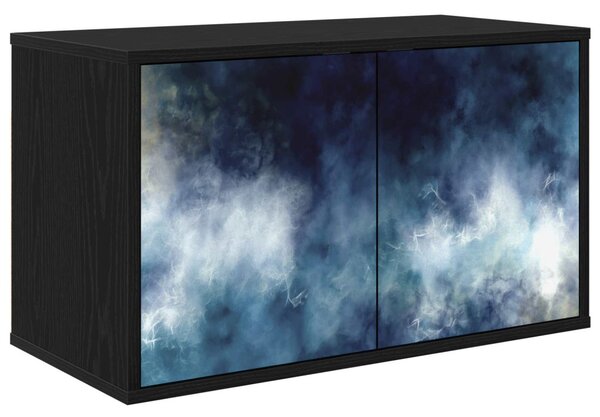 Falsítható TV Szekrény RAALTE 69 x 33 x 40 cm Fekete Tölgy