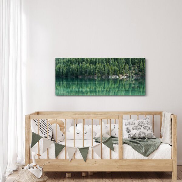 Kép - Tűlevelű a tónál (120x50 cm)